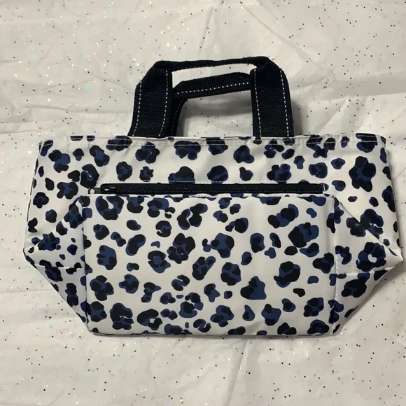 Scout tote bag bnwot cheetah leopard white and blue print - Picture 2 of 4